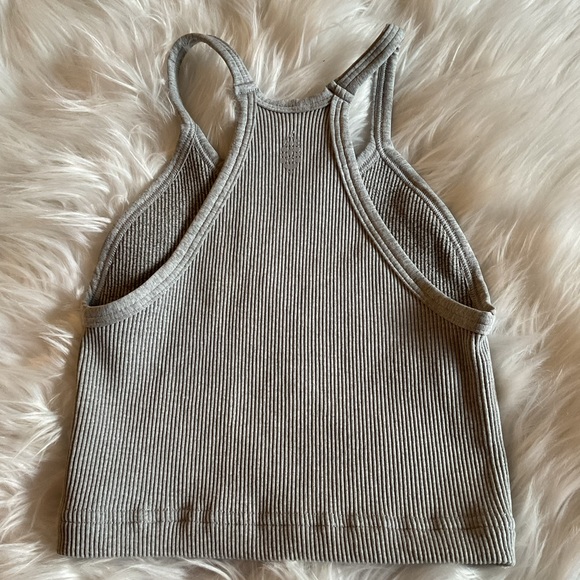 Free People Happiness Runs Crop Tank in Heather Grey - Picture 11 of 14